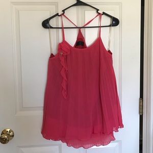 NWOT Pink chiffon blouse - Made in Italy, L